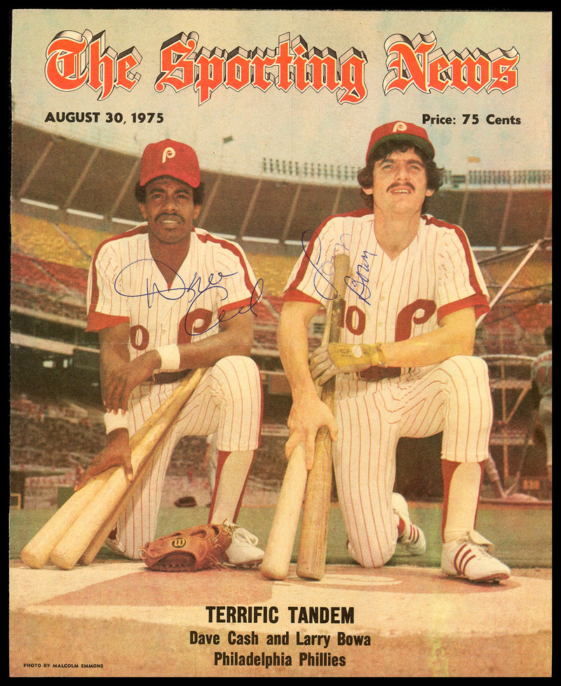 Larry Bowa & Dave Cash Autographed Sporting News Cover Philadelphia Phillies SKU #236292