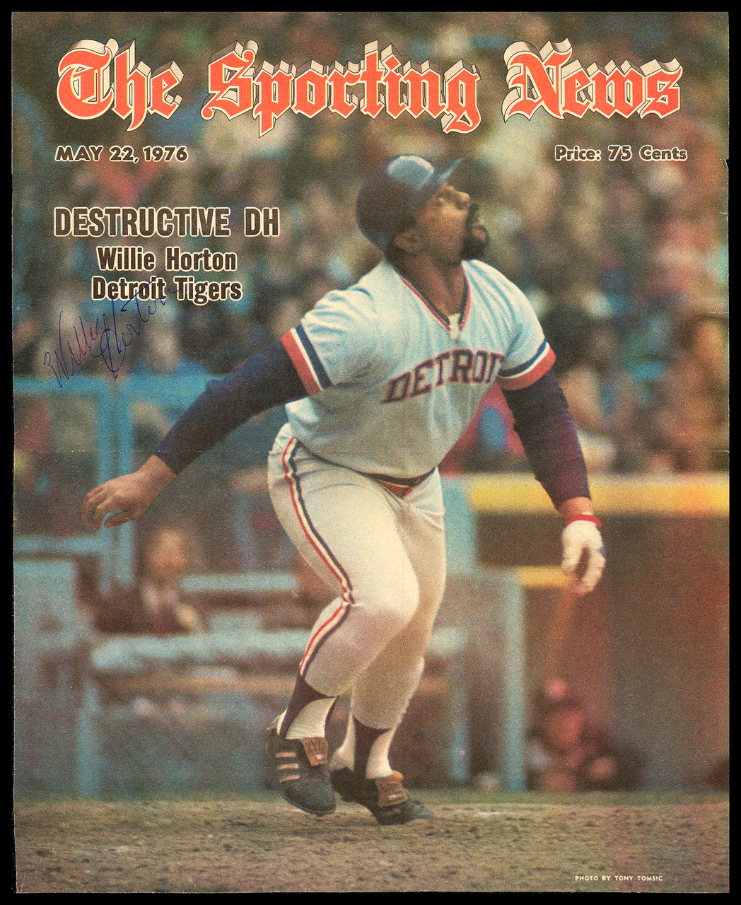 Willie Horton Autographed Sporting News Cover Detroit Tigers SKU #236302