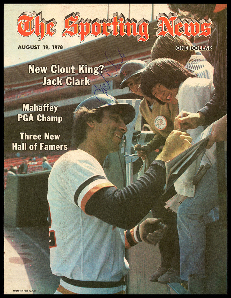 Jack Clark Autographed Sporting News Cover San Francisco Giants SKU #236307