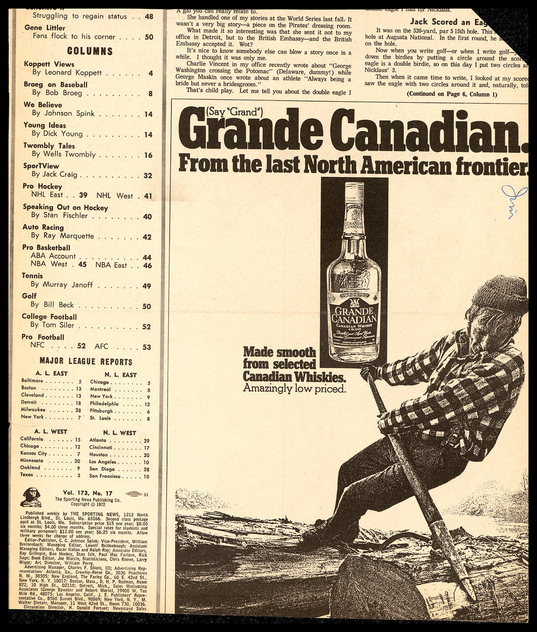 Gerry Cheevers Autographed Sporting News Cover Boston Bruins SKU #236266