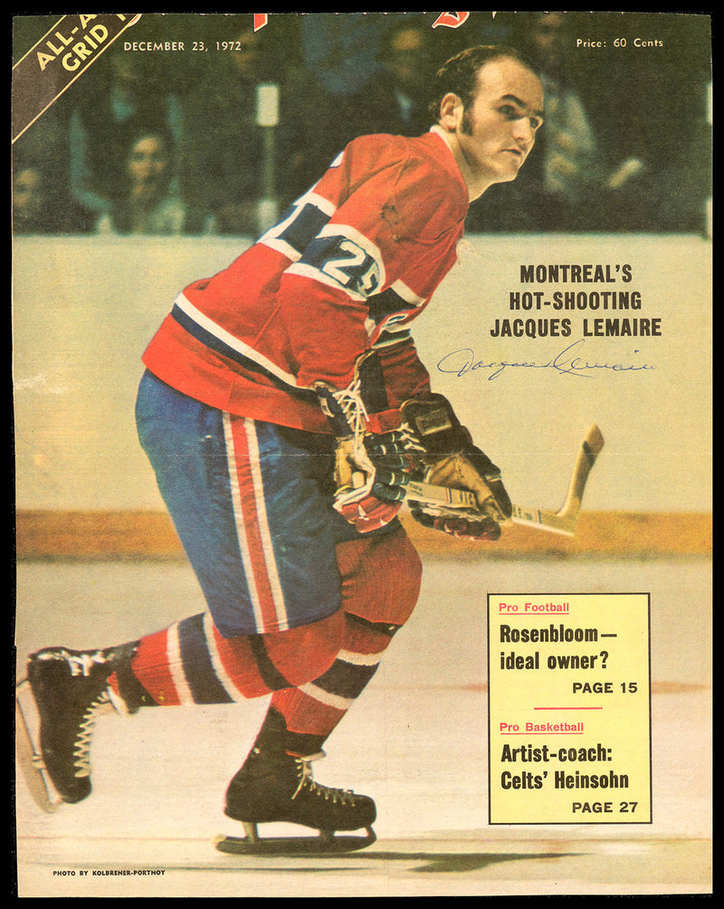 Jacques Lemaire Autographed Sporting News Cover Montreal Canadiens SKU #236272