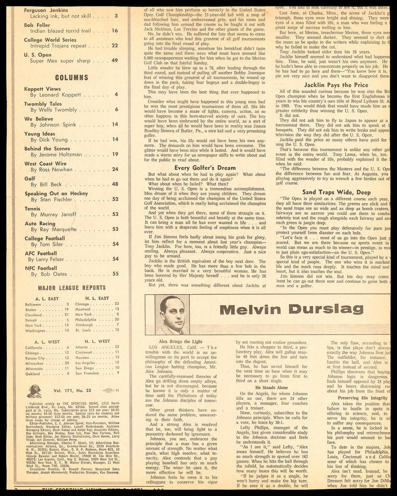 Fergie Jenkins Autographed Sporting News Cover Chicago Cubs SKU #236235