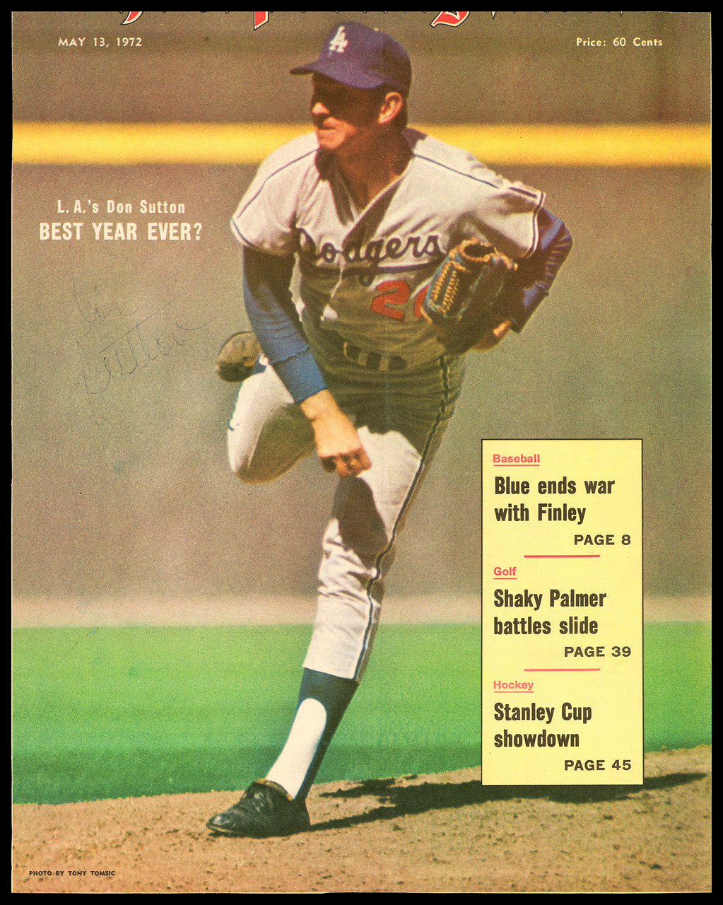 Don Sutton Autographed Sporting News Cover Los Angeles Dodgers SKU #236245