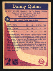 Danny Quinn Autographed 1984-85 O-Pee-Chee Rookie Card #234 Calgary Flames SKU #151860