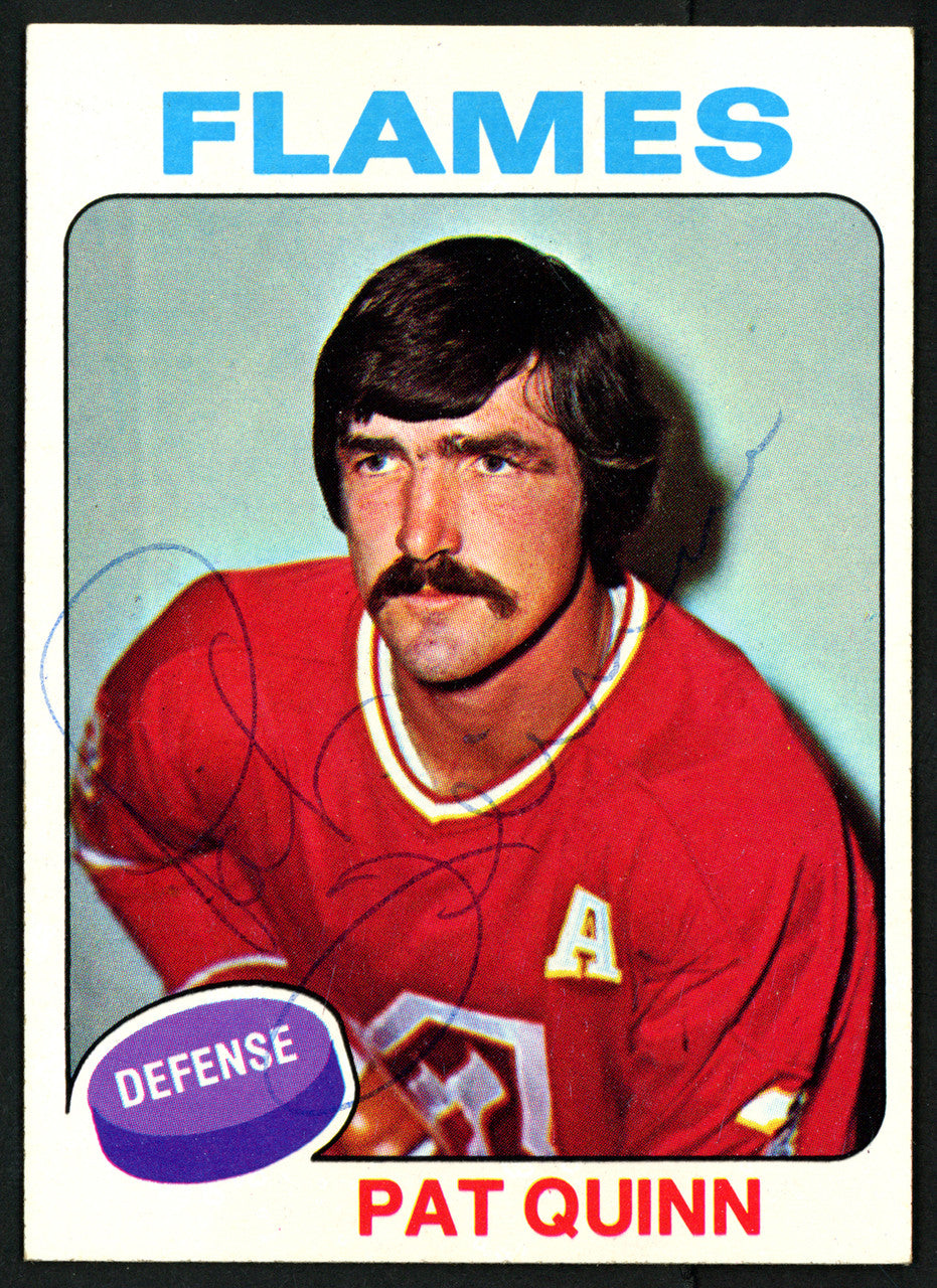 Pat Quinn Autographed 1975-76 Topps Card #172 Atlanta Flames SKU #149958