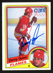 Danny Quinn Autographed 1984-85 O-Pee-Chee Rookie Card #234 Calgary Flames SKU #151860