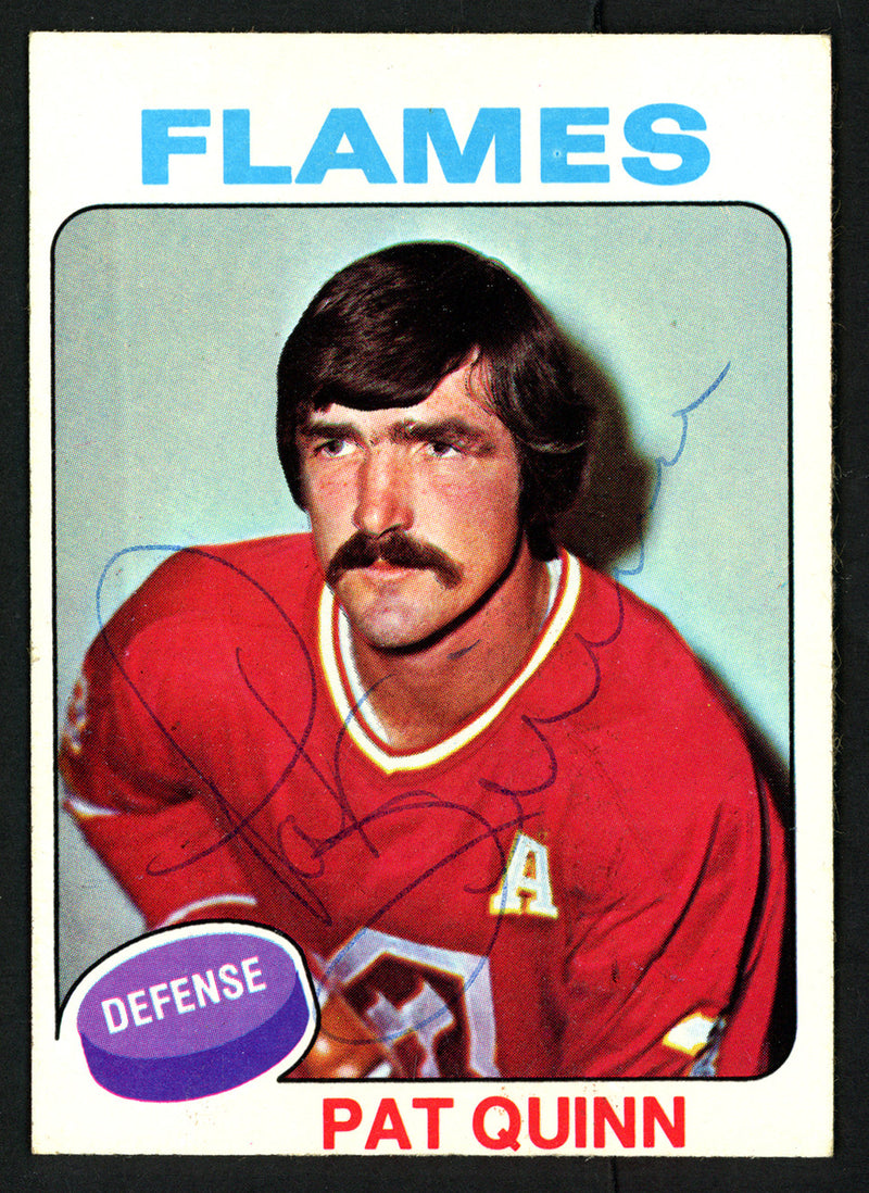 Pat Quinn Autographed 1975-76 Topps Card #172 Atlanta Flames SKU #149959