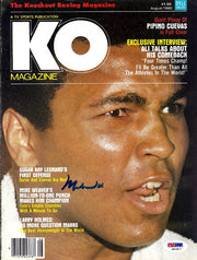 Muhammad Ali Autographed KO Boxing Magazine Cover PSA/DNA #S01617