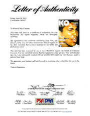 Muhammad Ali Autographed KO Boxing Magazine Cover PSA/DNA #S01617