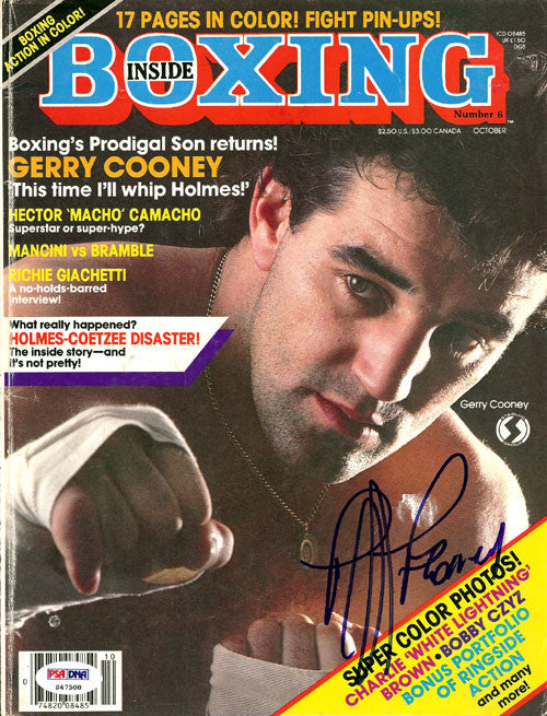 Gerry Cooney Autographed Inside Boxing Magazine Cover PSA/DNA #S47508
