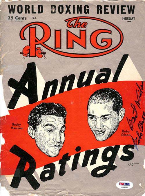 Carl "Bobo" Olson Autographed The Ring Magazine Cover PSA/DNA #S48622