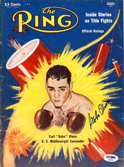 Carl "Bobo" Olson Autographed The Ring Magazine Cover PSA/DNA #S48624