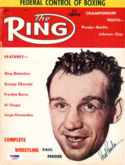 Paul Pender Autographed The Ring Magazine Cover PSA/DNA #S48839