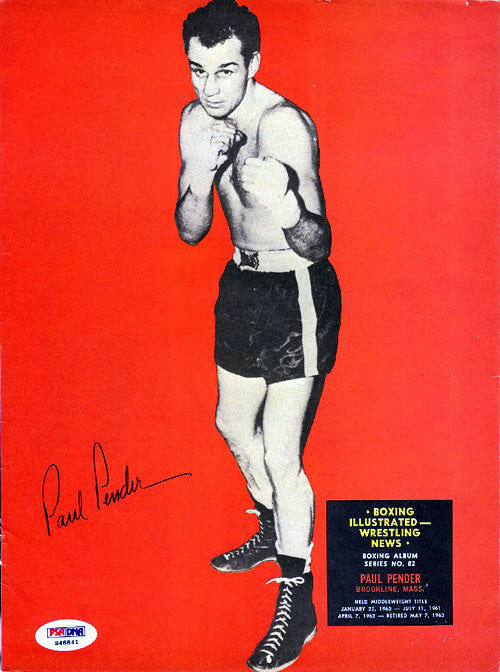 Paul Pender Autographed Magazine Page Photo PSA/DNA #S48841