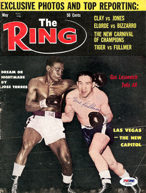 Gene Fullmer Autographed The Ring Magazine Cover PSA/DNA #S48991
