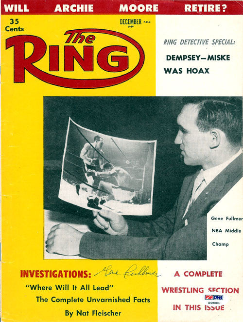 Gene Fullmer Autographed The Ring Magazine Cover PSA/DNA #S49004