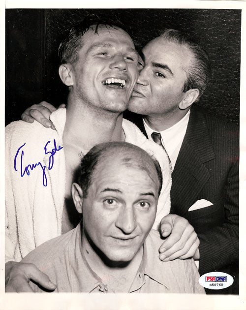 Tony Zale Autographed 7x9 Photo PSA/DNA #S50760