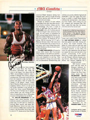 Terry Cummings & Cliff Levingston Autographed Magazine Page Photo PSA/DNA #S63084