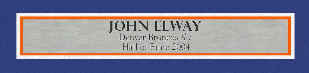 Denver Broncos John Elway Autographed Framed White Jersey Beckett BAS Witness Stock #253342