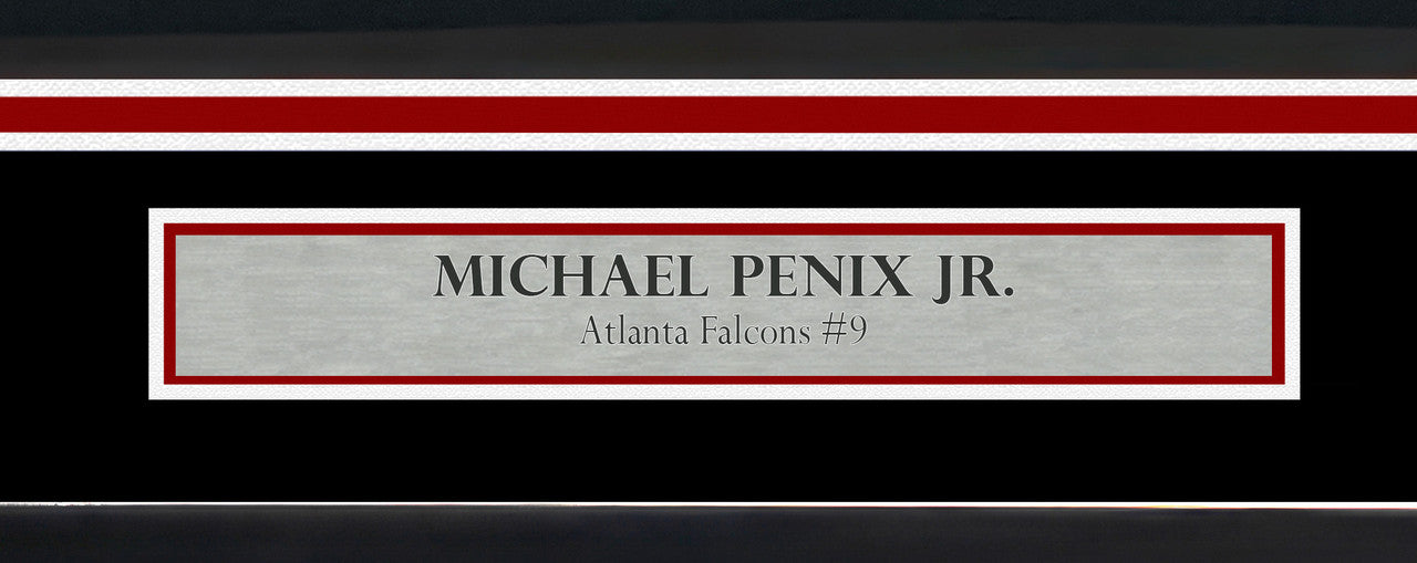 Atlanta Falcons Michael Penix Jr Autographed Framed Black Jersey Beckett BAS Witness Stock #252810