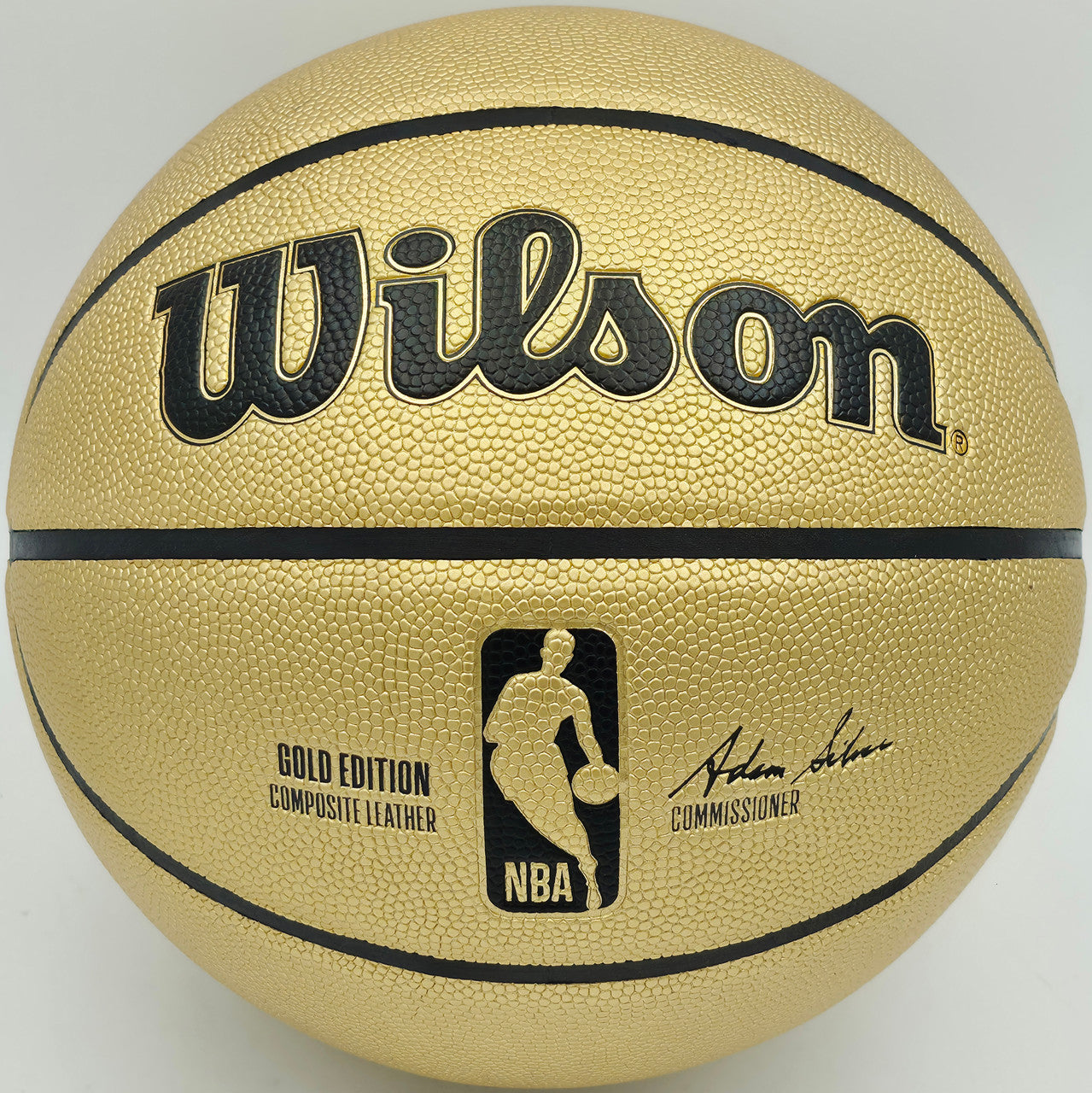 Allen Iverson Autographed Gold Edition Composite Leather Basketball Philadelphia 76ers Beckett BAS Witness Stock #253647