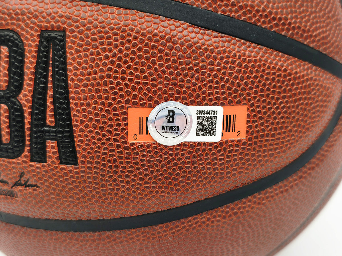 Julius "Dr. J" Erving Autographed Composite Leather Philadelphia 76ers Logo Basketball Beckett BAS Witness Stock #253709