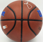 Julius "Dr. J" Erving Autographed Composite Leather Philadelphia 76ers Logo Basketball Beckett BAS Witness Stock #253709