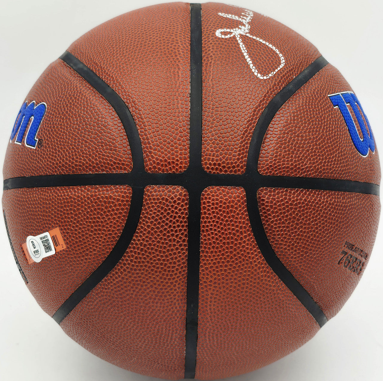 Julius "Dr. J" Erving Autographed Composite Leather Philadelphia 76ers Logo Basketball Beckett BAS Witness Stock #253709