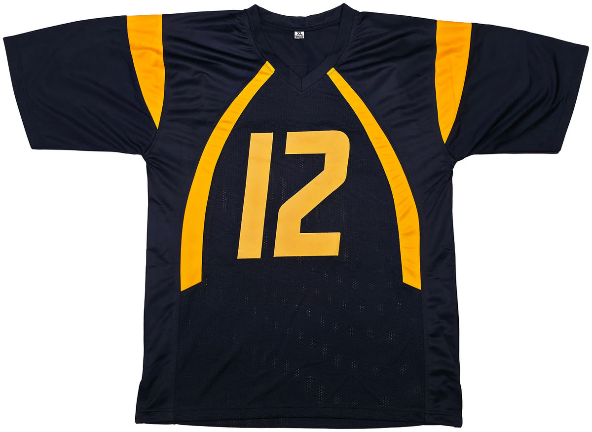 West Virginia Mountaineer Geno Smith Autographed Blue Jersey Beckett BAS Witness Stock #254165