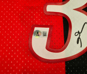 Philadelphia 76ers Allen Iverson Autographed Black & Red Authentic Mitchell & Ness 2000-01 HWC Swingman Split Jersey Size 2XL Beckett BAS Witness Stock #253625