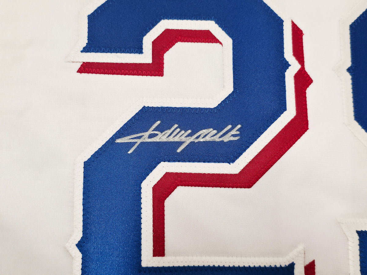 Texas Rangers Adrian Beltre Autographed White Jersey JSA Stock #253734