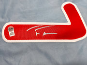 Philadelphia Phillies Trea Turner Autographed Blue Jersey Beckett BAS Witness Stock #253901
