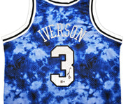 Philadelphia 76ers Allen Iverson Autographed Blue Authentic Mitchell & Ness 1996-97 HWC Swingman Galaxy Jersey Size XL Beckett BAS Witness Stock #253622