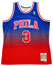 Philadelphia 76ers Allen Iverson Autographed Red Authentic Mitchell & Ness 1996-97 HWC Swingman Fadeaway Jersey Size XL Beckett BAS Witness Stock #253633