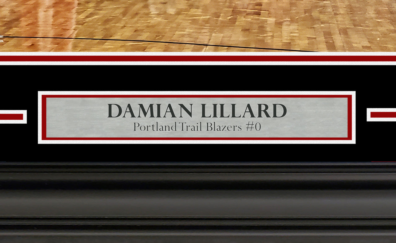 Damian Lillard Autographed Framed 16x20 Photo Portland Trail Blazers Beckett BAS Stock #254235