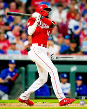 Elly De La Cruz Autographed Framed 16x20 Photo Cincinnati Reds HR Swing Beckett BAS Witness Stock #254239