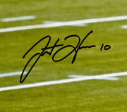 Justin Herbert Autographed Framed 16x20 Photo Los Angeles Chargers Fanatics Holo Stock #254244