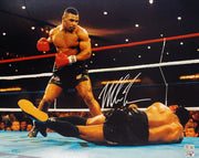 Mike Tyson Autographed Framed 16x20 Photo Standing Over Beckett BAS QR Stock #254253