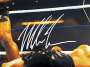 Mike Tyson Autographed Framed 16x20 Photo Standing Over Beckett BAS QR Stock #254253