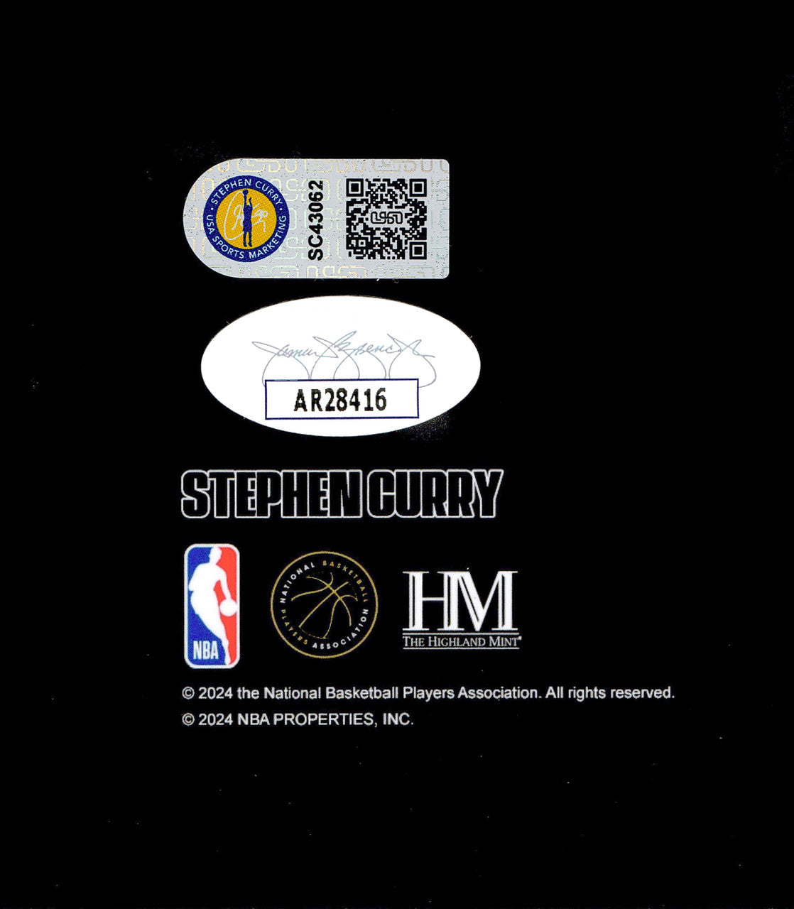 Stephen Curry Autographed Framed 16x20 Photo Golden State Warriors Spotlight "The Captain" JSA Stock #254258