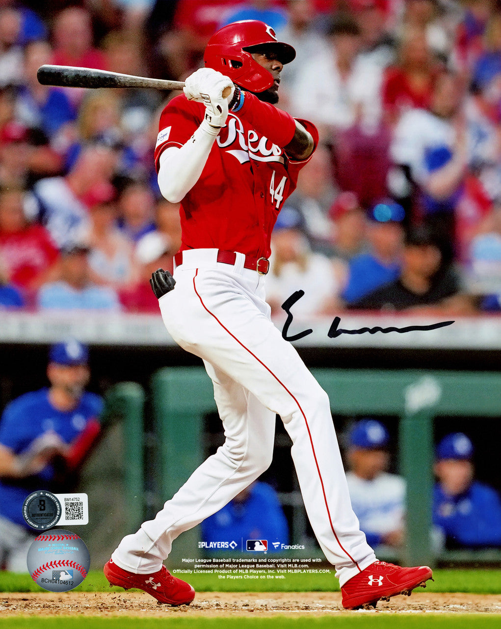 Elly De La Cruz Autographed Framed 8x10 Photo Cincinnati Reds HR Swing Beckett BAS QR Stock #254270