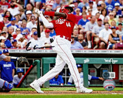 Elly De La Cruz Autographed Framed 8x10 Photo Cincinnati Reds HR Swing Beckett BAS QR Stock #254271