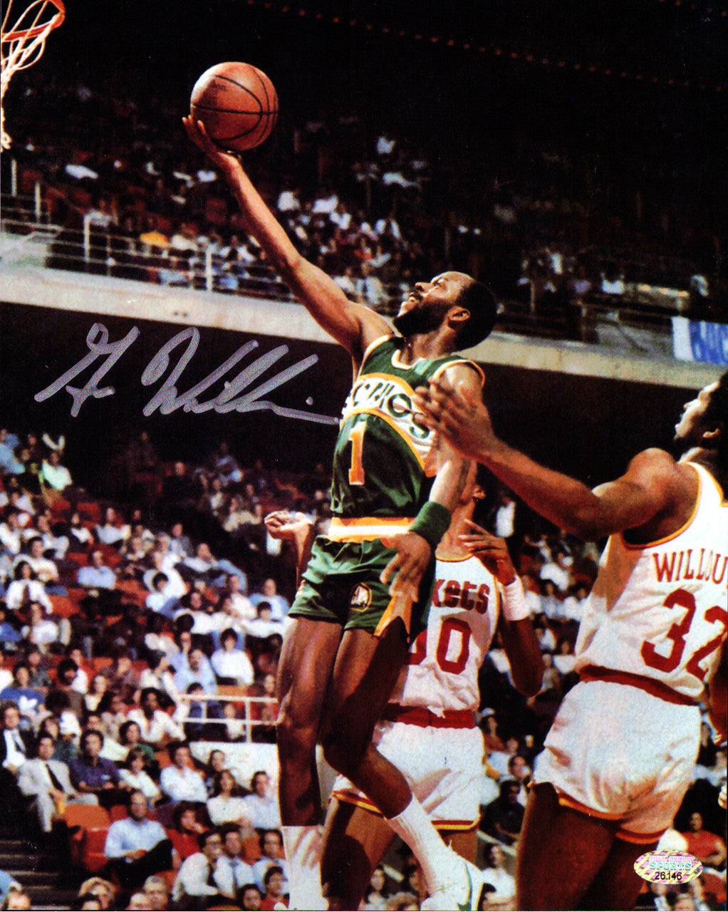 Gus Williams Autographed Framed 8x10 Photo Seattle Supersonics MCS Holo Stock #254273
