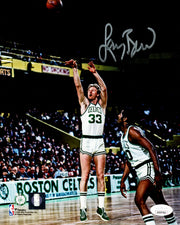 Larry Bird Autographed Framed 8x10 Photo Boston Celtics JSA Stock #254286