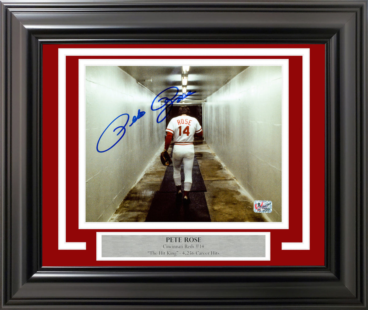 Pete Rose Autographed Framed 8x10 Photo Cincinnati Reds PR Holo Stock #254293