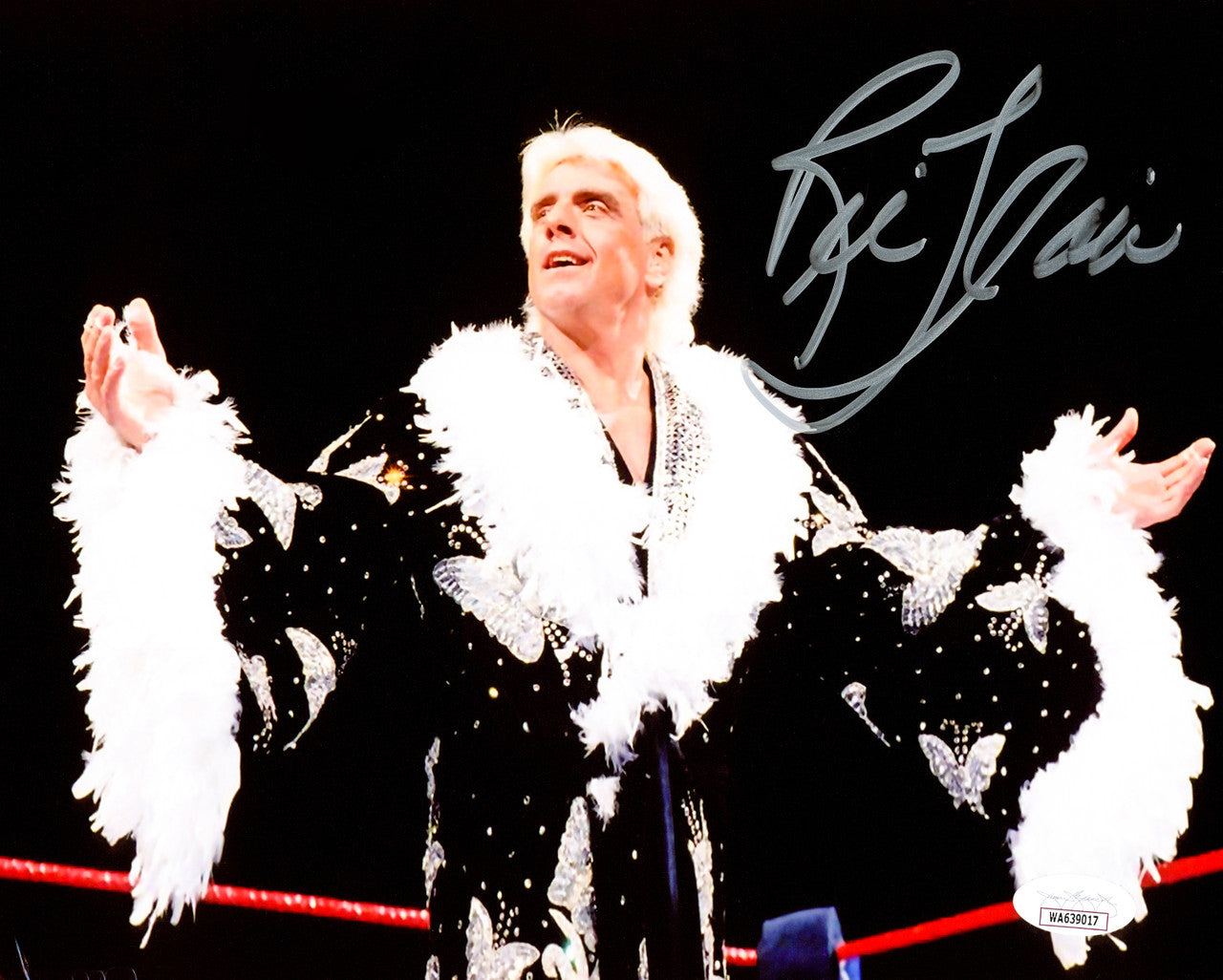 Ric Flair Autographed Framed 8x10 Photo WWE JSA Stock #254295