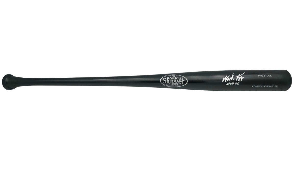 Wade Boggs Autographed Black Louisville Slugger Pro Stock Baseball Bat Boston Red Sox "HOF 05" Beckett BAS Witness Stock #253583