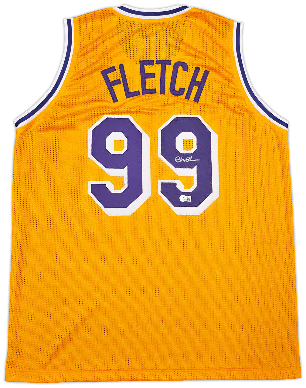 Fletch Chevy Chase Autographed Yellow Jersey Beckett BAS QR Stock #253591