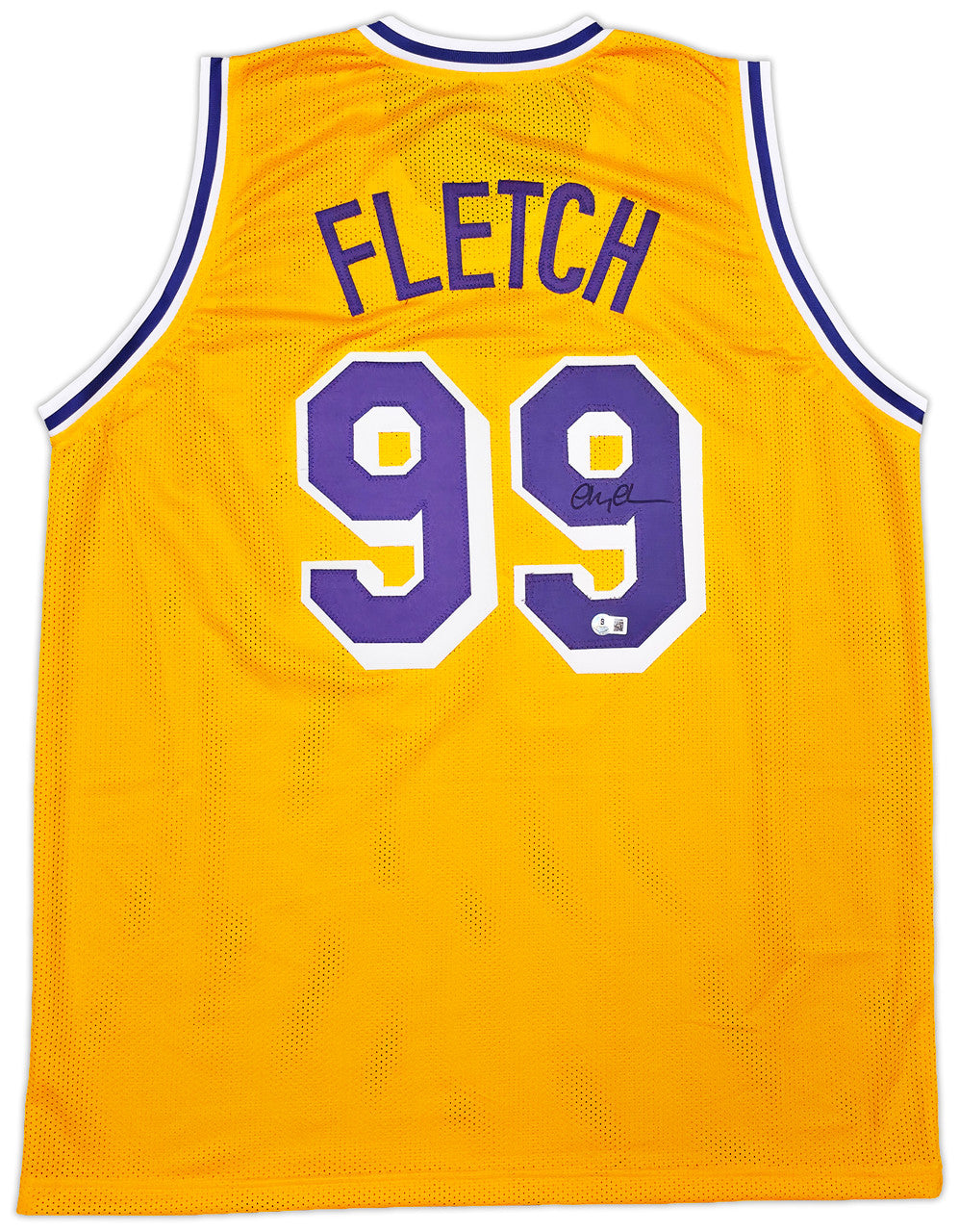 Fletch Chevy Chase Autographed Yellow Jersey Beckett BAS QR Stock #253590