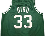 Boston Celtics Larry Bird Autographed Green Jersey PSA/DNA ITP Stock #253569
